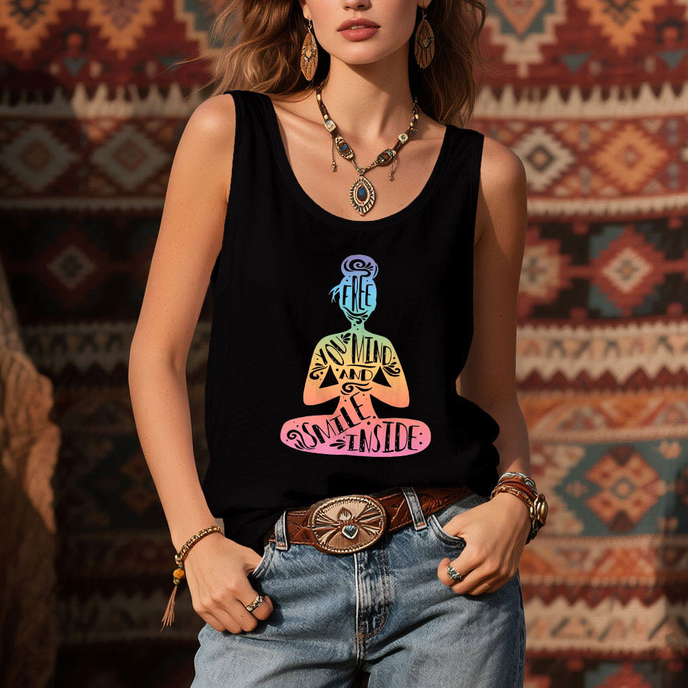 Olivenorma Chakra-Meditations-Tanktop „FREE YOUR MIND AND SMILE INSIDE“ - image 9