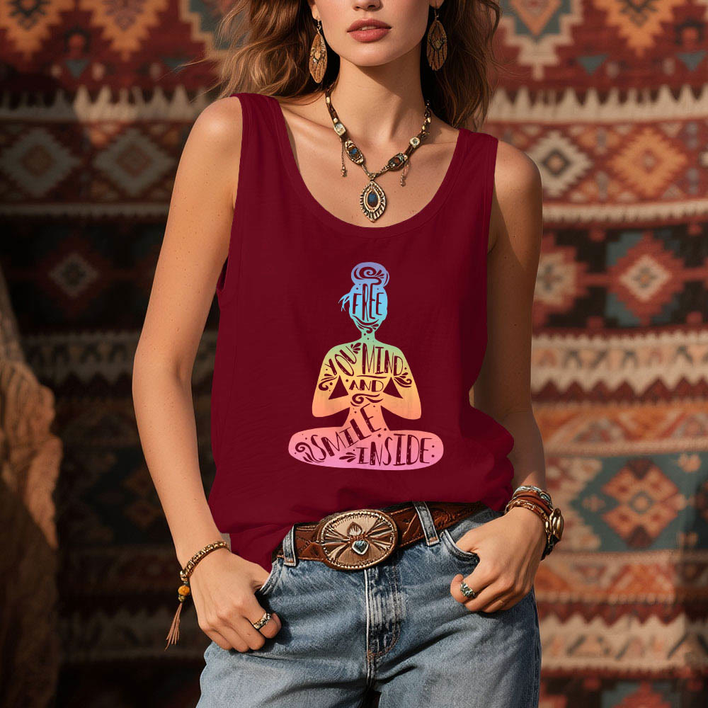 Olivenorma Chakra-Meditations-Tanktop „FREE YOUR MIND AND SMILE INSIDE“ - image 2