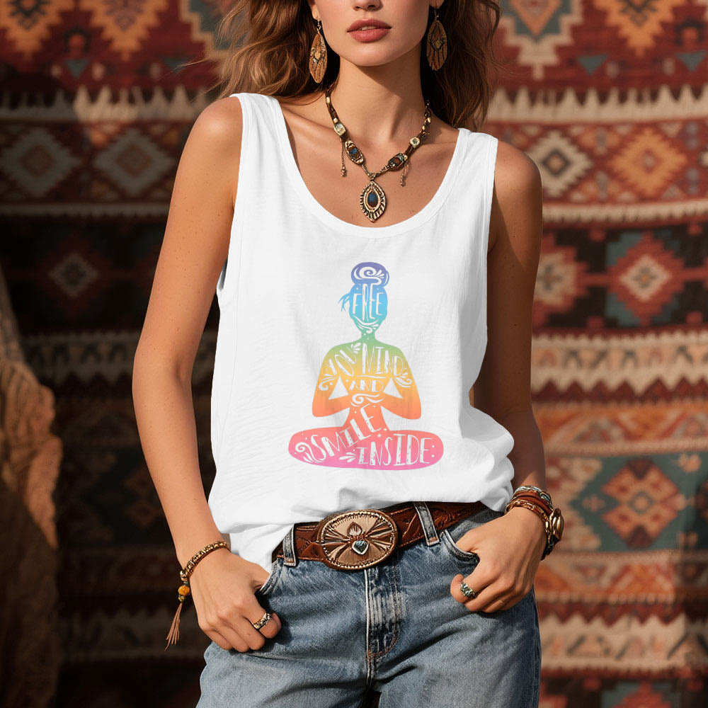 Olivenorma Chakra-Meditations-Tanktop „FREE YOUR MIND AND SMILE INSIDE“ - image 7