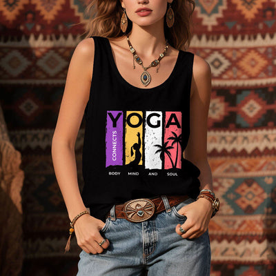 Olivenorma Damen-Tanktop mit Grafik „YOGA VERBINDET KÖRPER, GEIST UND SEELE“ - image 2
