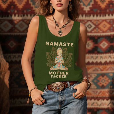 Olivenorma „NAMASTE MOTHER F*CKER“ Lotus Meditation Tank Top Spirituelles Shirt - image 13