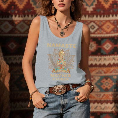 Olivenorma „NAMASTE MOTHER F*CKER“ Lotus Meditation Tank Top Spirituelles Shirt - image 9