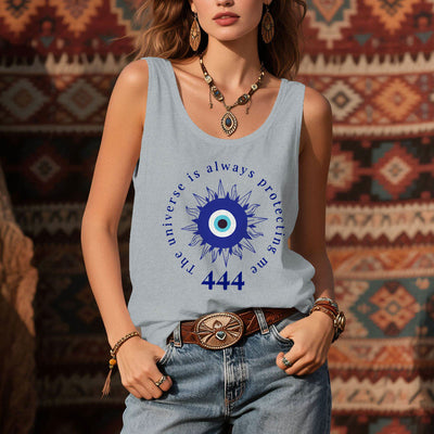 Olivenorma "444" Evil Eye Abwehr des Bösen Schutz Tank spirituelles T-Shirt - image 9
