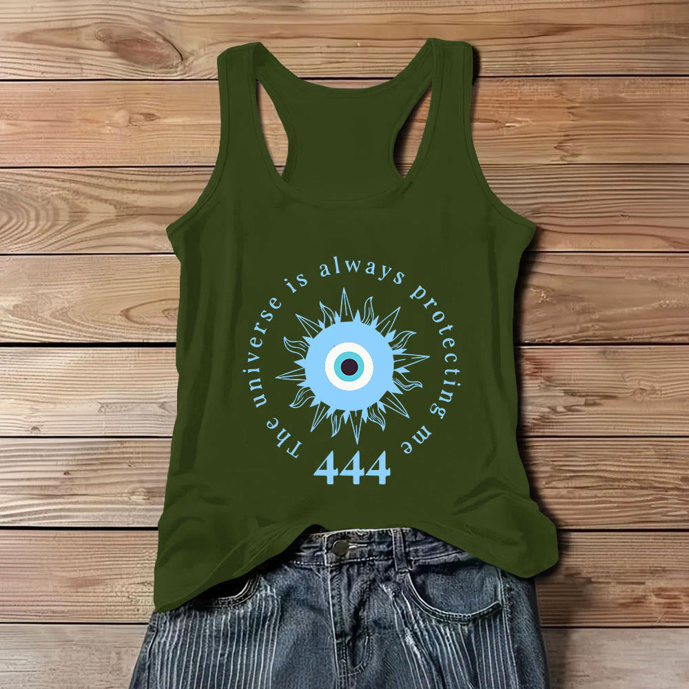 Olivenorma "444" Evil Eye Abwehr des Bösen Schutz Tank spirituelles T-Shirt - Grün - 3XL - image 12