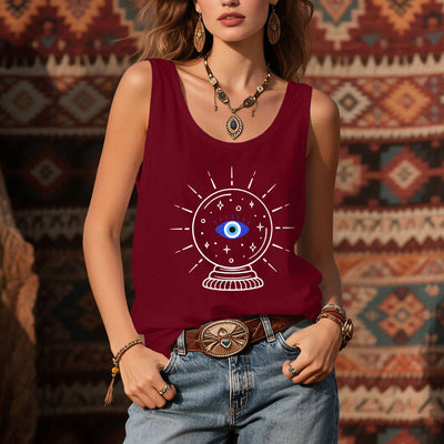 Olivenorma Magisches Auge Kristallkugel Grafik Racerback Soft Tank Top - image 11