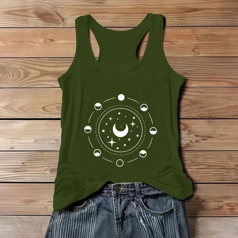 Olivenorma Celestial Moon Phases Damen Racerback Tank Top - Grün - 3XL - image 12