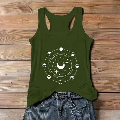 Olivenorma Celestial Moon Phases Damen Racerback Tank Top - Grün - 3XL - image 12