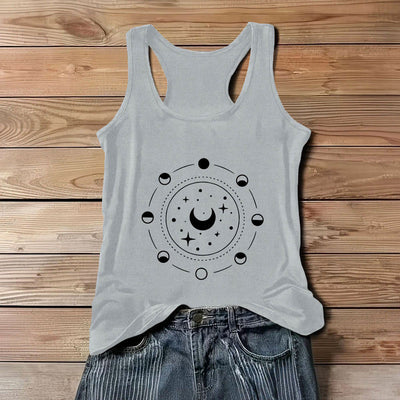 Olivenorma Celestial Moon Phases Damen Racerback Tank Top - Grau - 3XL - image 8