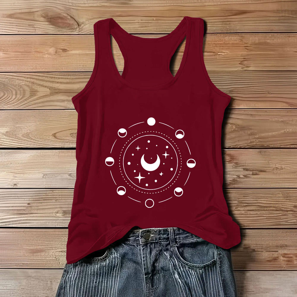 Olivenorma Celestial Moon Phases Damen Racerback Tank Top - Rot - 3XL - image 10