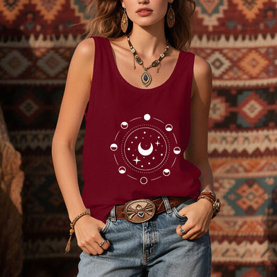 Olivenorma Celestial Moon Phases Damen Racerback Tank Top - image 11