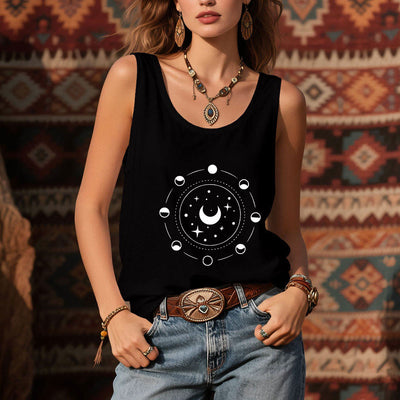 Olivenorma Celestial Moon Phases Damen Racerback Tank Top - image 2