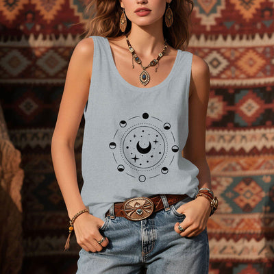 Olivenorma Celestial Moon Phases Damen Racerback Tank Top - image 9