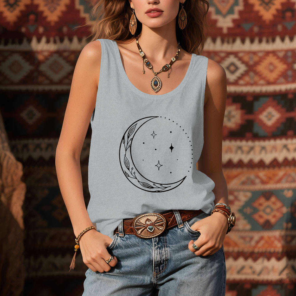 Olivenorma Halbmond Sterne Himmlisches Damen Shirt Yoga Tank Top - image 9