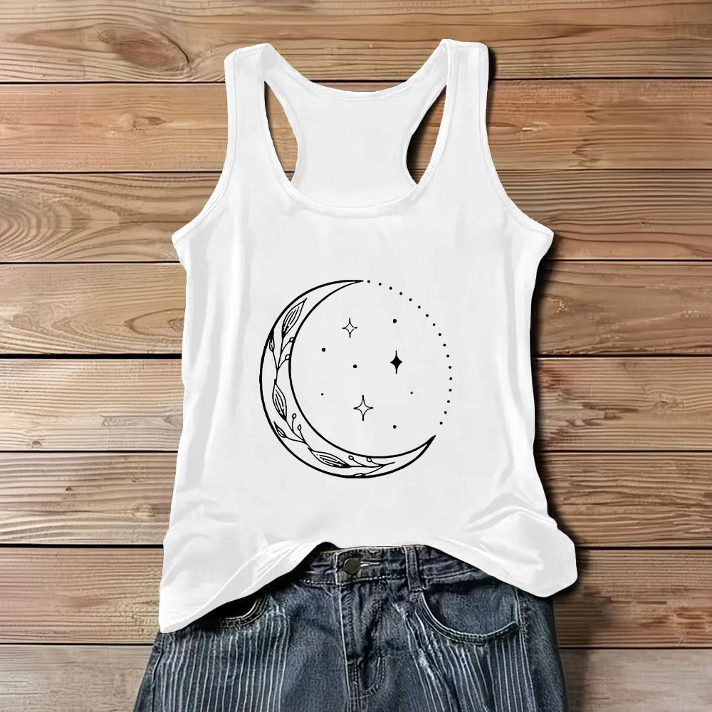 Olivenorma Halbmond Sterne Himmlisches Damen Shirt Yoga Tank Top - Weiß - 3XL - image 6