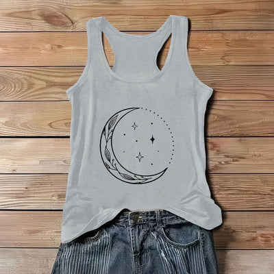 Olivenorma Halbmond Sterne Himmlisches Damen Shirt Yoga Tank Top - Grau - 3XL - image 8