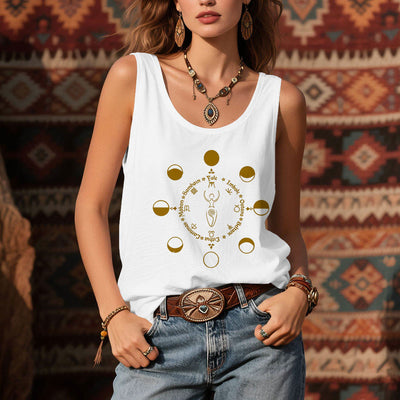 Olivenorma Rad des Jahres Mondphasen Göttin Weibliche Kraft Tank Top - image 6