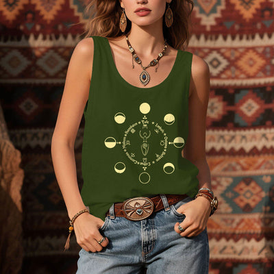 Olivenorma Rad des Jahres Mondphasen Göttin Weibliche Kraft Tank Top - image 12