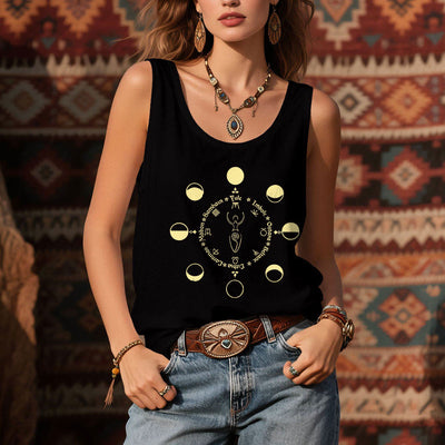 Olivenorma Rad des Jahres Mondphasen Göttin Weibliche Kraft Tank Top - image 2