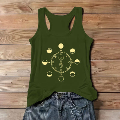 Olivenorma Rad des Jahres Mondphasen Göttin Weibliche Kraft Tank Top - Grün - 3XL - image 11