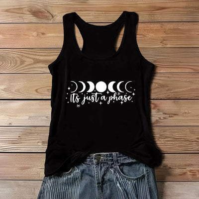 Olivenorma „Es ist nur eine Phase“ Positive Gedanken Weiches Komfort-Tank-T-Shirt - Schwarz - 3XL - image 1
