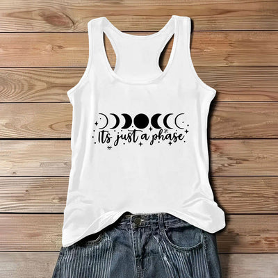 Olivenorma „Es ist nur eine Phase“ Positive Gedanken Weiches Komfort-Tank-T-Shirt - Weiß - 3XL - image 6