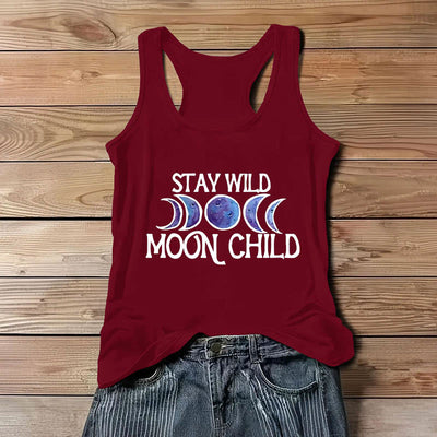 Olivenorma "STAY WILD, MOON CHILD" Mondphasen-T-Shirt mit weichem spirituellem Tank - image 10