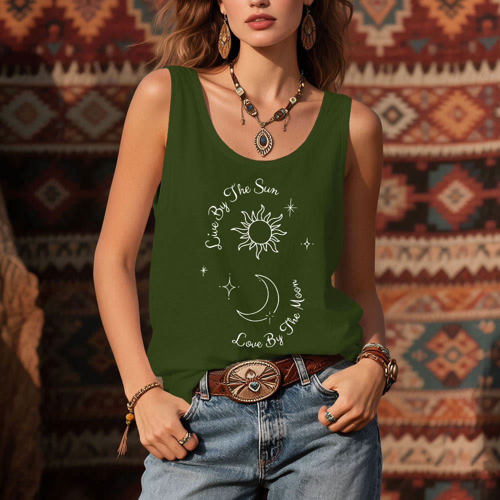 Olivenorma „Live By The Sun, Love By Moon“ Komfort-Tanktop „Mond und Sonne“ - image 2