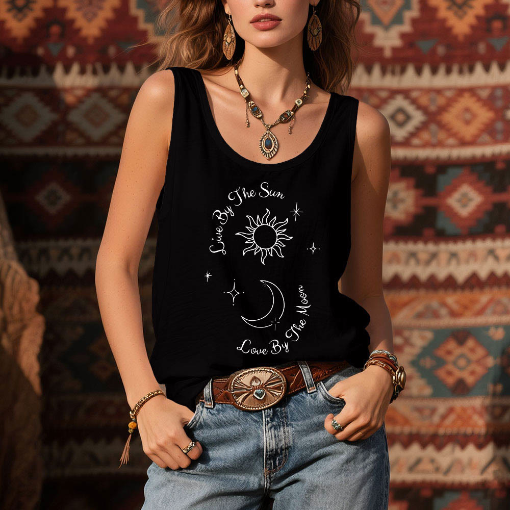 Olivenorma „Live By The Sun, Love By Moon“ Komfort-Tanktop „Mond und Sonne“ - image 9