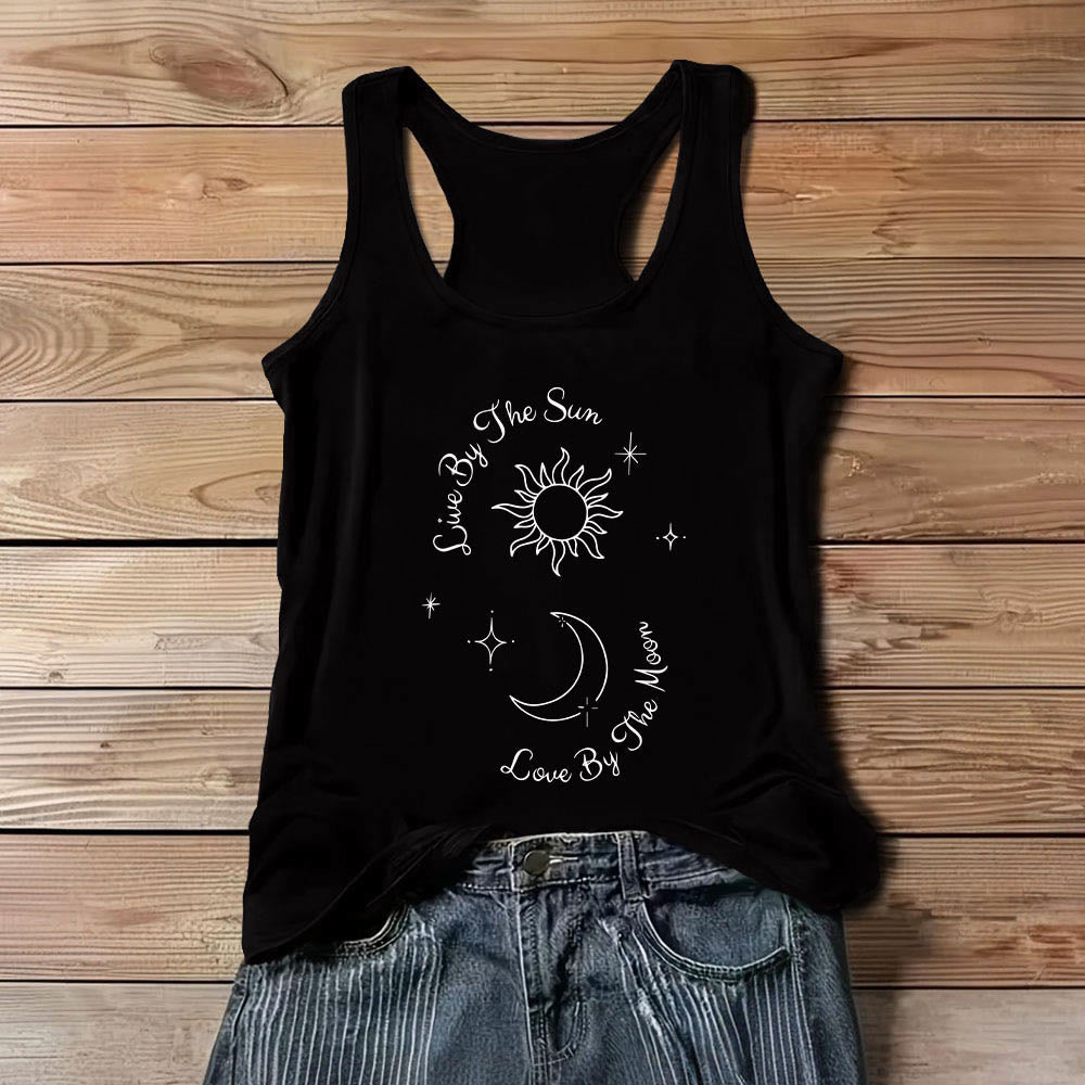 Olivenorma „Live By The Sun, Love By Moon“ Komfort-Tanktop „Mond und Sonne“ - Schwarz - 3XL - image 8