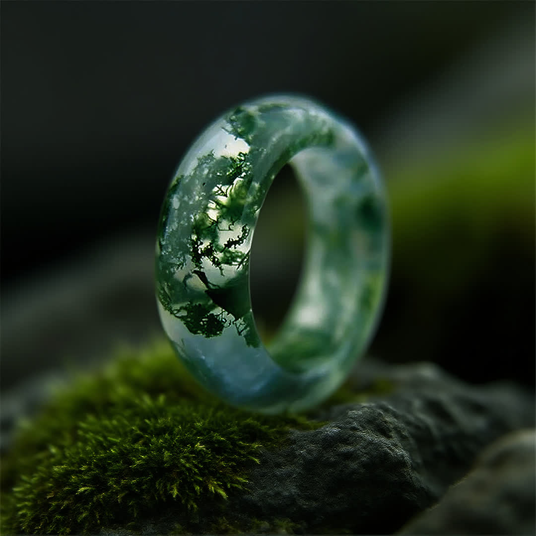 Olivenorma„Whispers of the Grove“ Moosachat-Ring - image 4