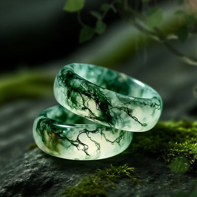 Olivenorma„Whispers of the Grove“ Moosachat-Ring - US 11 - image 1