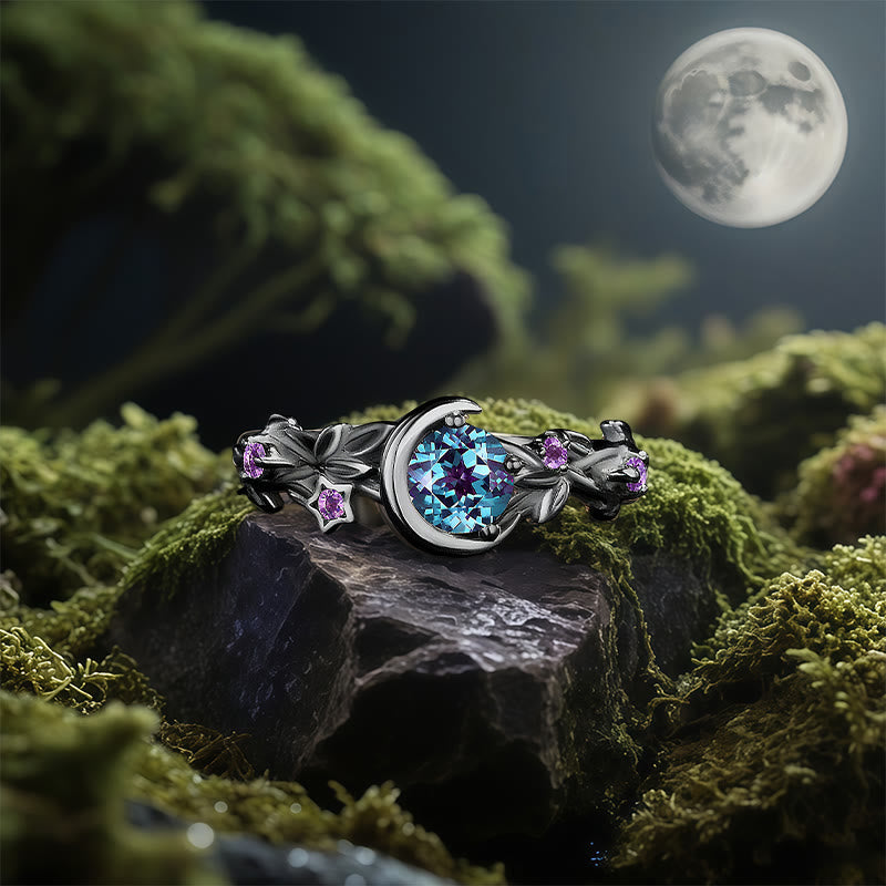 Olivenorma Lunas Rhapsody Ring - Schwarz - US 10 - image 6