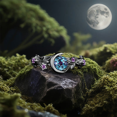 Olivenorma Lunas Rhapsody Ring - Schwarz - US 10 - image 6