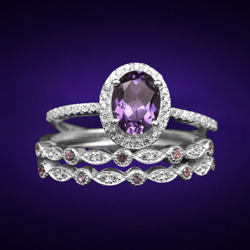 Olivenorma Nymphengartenring - US 11 - Amethyst - image 7