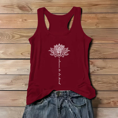 Olivenorma "Choose to Be Kind" Lotus Peaceful Spiritual Tee Ärmelloses T-Shirt - Rot - 3XL - image 11