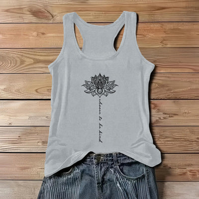 Olivenorma "Choose to Be Kind" Lotus Peaceful Spiritual Tee Ärmelloses T-Shirt - Grau - 3XL - image 9