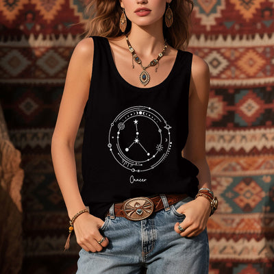 Olivenorma 12 Sternbilder Sternzeichen Sternkarte Schwarz T-Shirts Tank Top - image 2