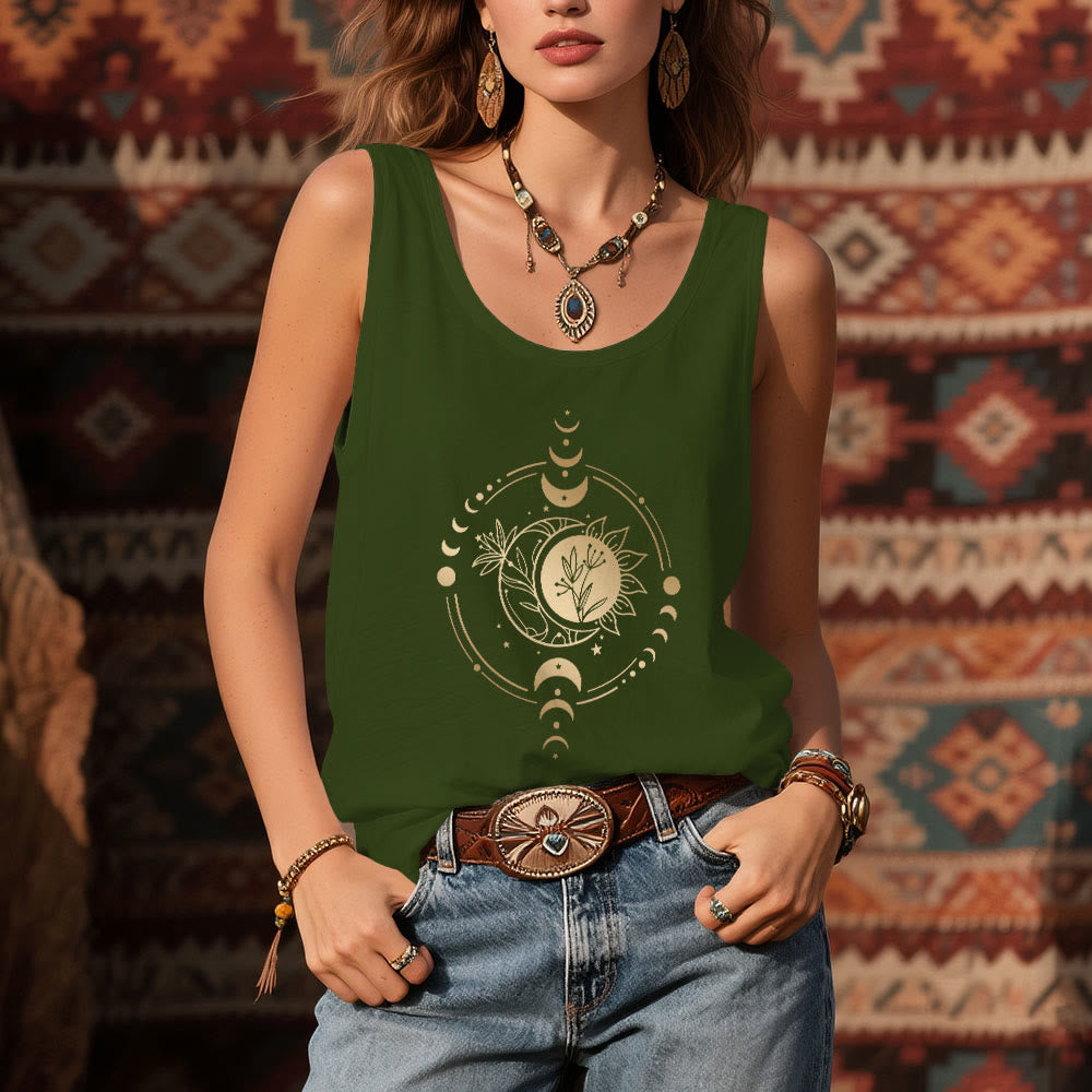 Olivenorma Moom Phase Damen Tanktop mit U-Ausschnitt, normale Passform, T-Shirt - image 12