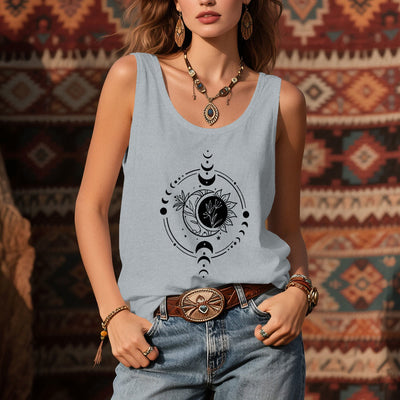 Olivenorma Moom Phase Damen Tanktop mit U-Ausschnitt, normale Passform, T-Shirt - image 8