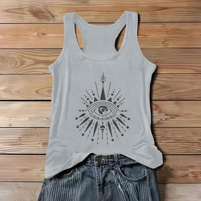 Olivenorma Mandala Eye Flowy Damen Tank Top - Grau - 3XL - image 5
