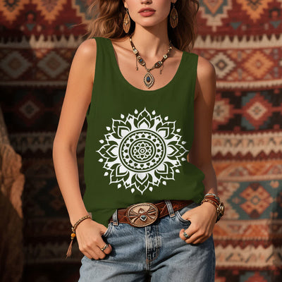 Olivenorma Boho Mandala Flowy Damen Tank Top - image 10