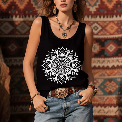Olivenorma Boho Mandala Flowy Damen Tank Top - image 6