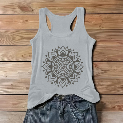Olivenorma Boho Mandala Flowy Damen Tank Top - Grau - 3XL - image 1
