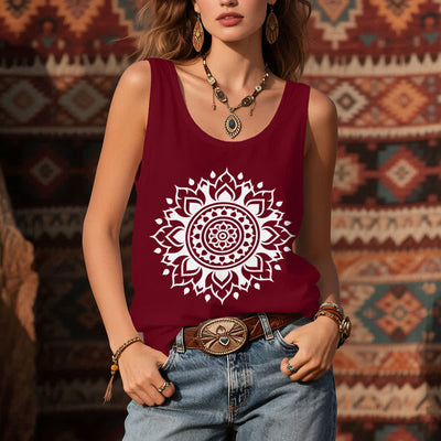 Olivenorma Boho Mandala Flowy Damen Tank Top - image 8