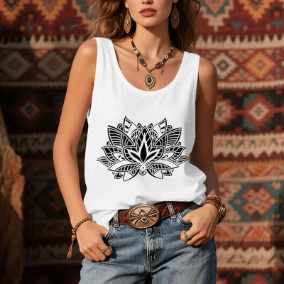 Olivenorma Lotusblume Yoga Mandala Tank Top - image 4