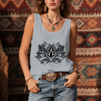 Olivenorma Lotusblume Yoga Mandala Tank Top - image 8