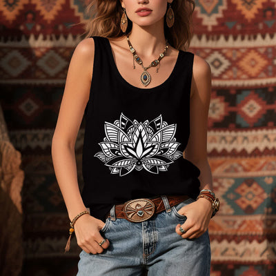 Olivenorma Lotusblume Yoga Mandala Tank Top - image 6