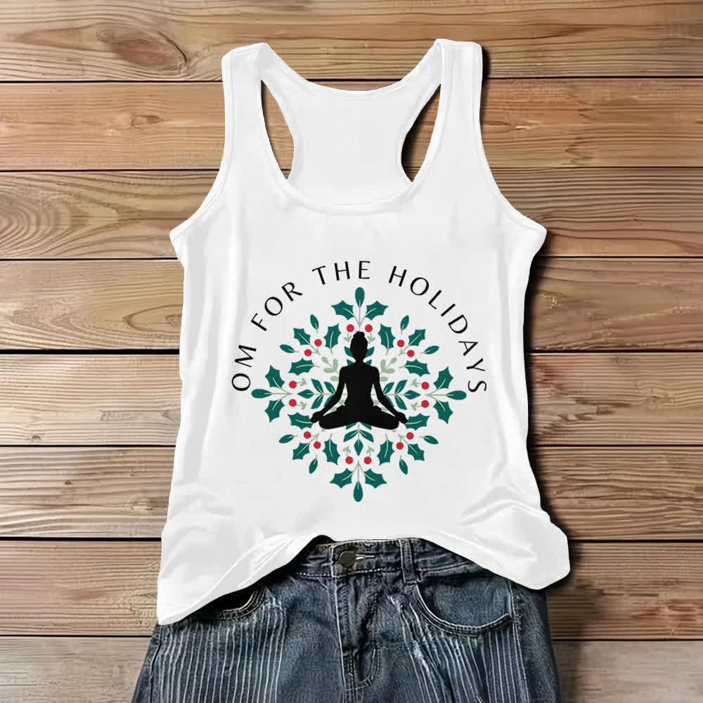 Olivenorma Om für die Feiertage Workout Tank Top - Weiß - 3XL - image 1