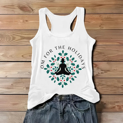 Olivenorma Om für die Feiertage Workout Tank Top - Weiß - 3XL - image 1