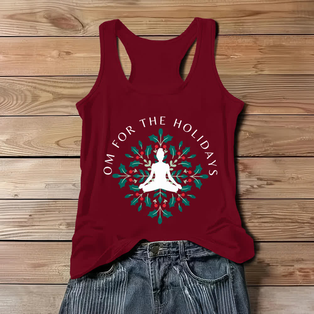 Olivenorma Om für die Feiertage Workout Tank Top - Rot - 3XL - image 7